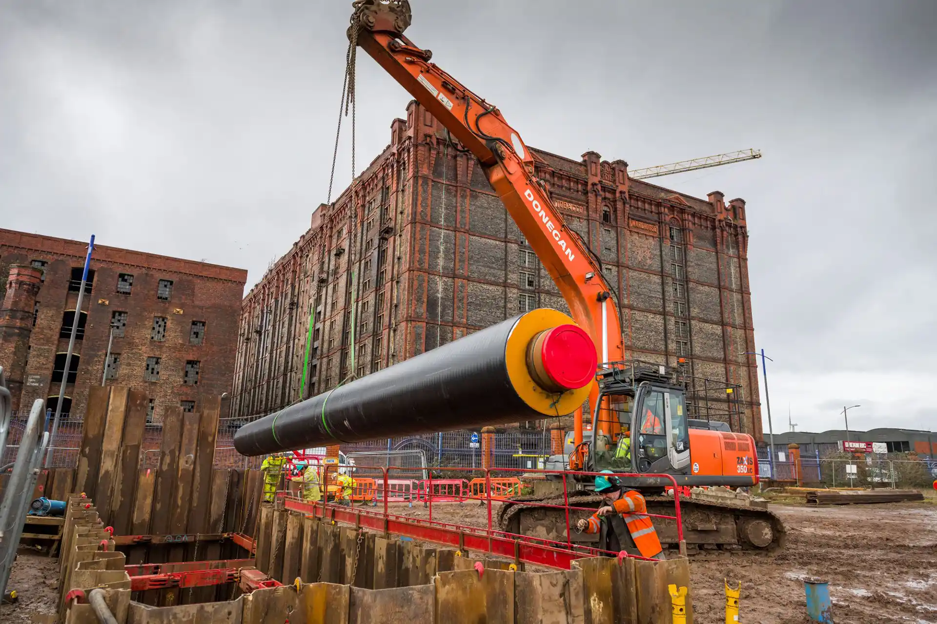pipework installation at liverpool waters