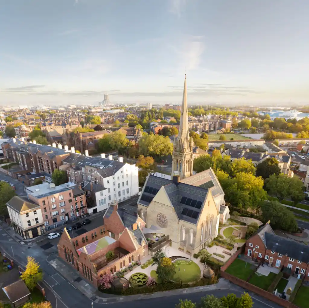 welsh presbyterian church aerial view