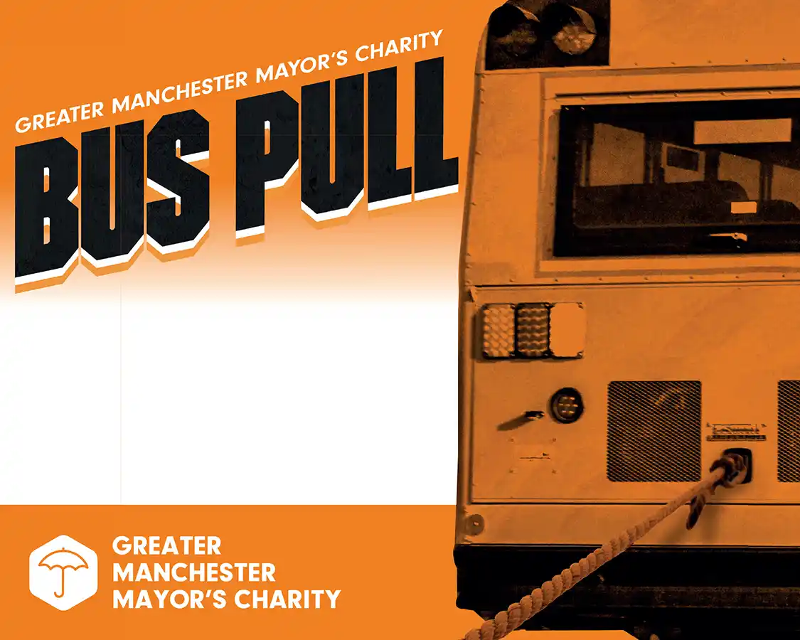 promo for manchester bus pull event